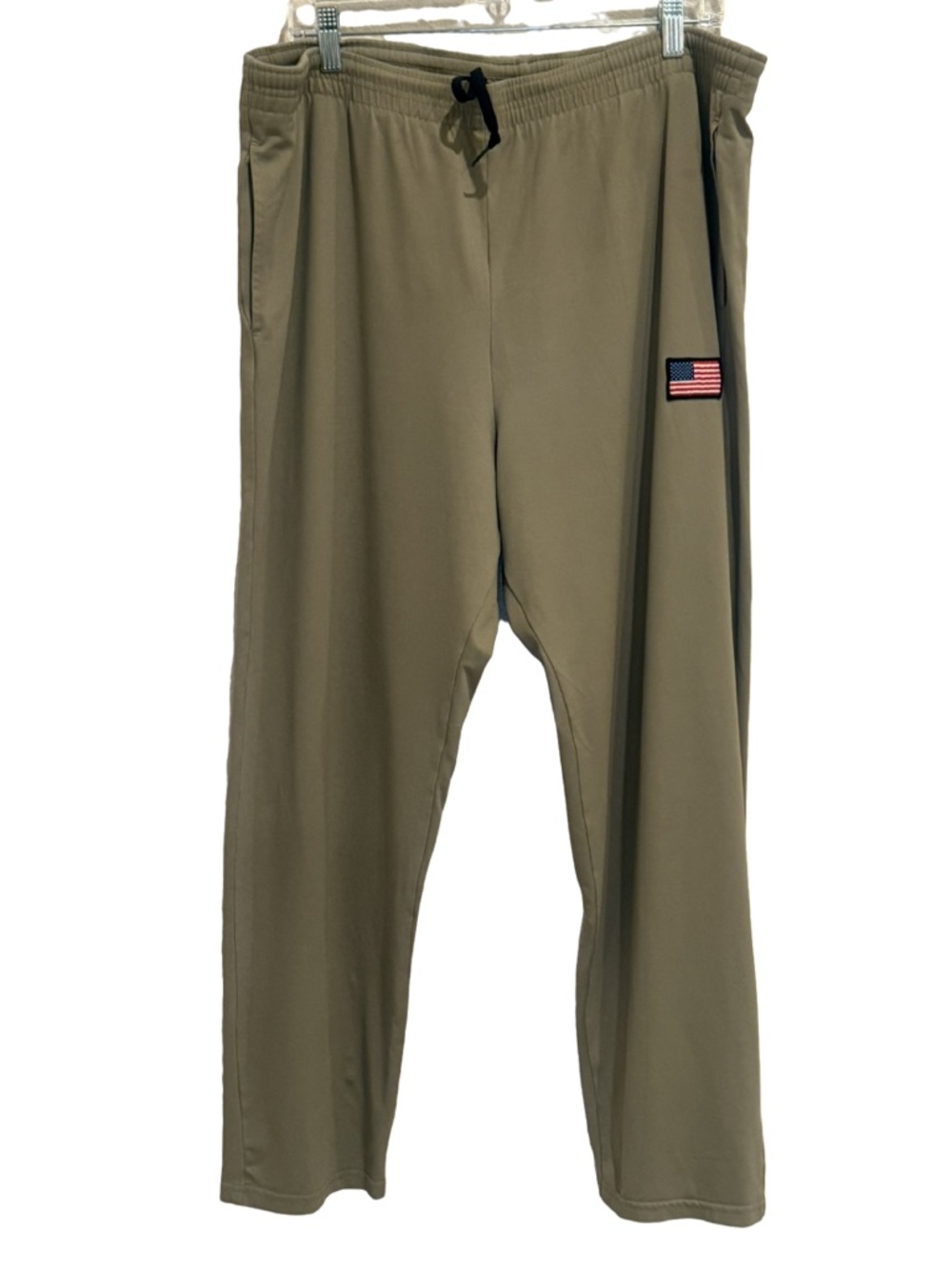GORUCK Rucking Sweatpants Khaki Straight Leg American Flag Patch Size XXL